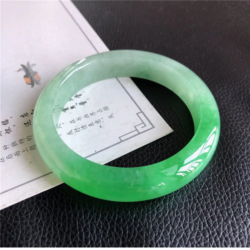 Natural Jade Bangle Jadeite Bangle Internal Diameter 58mm 00571