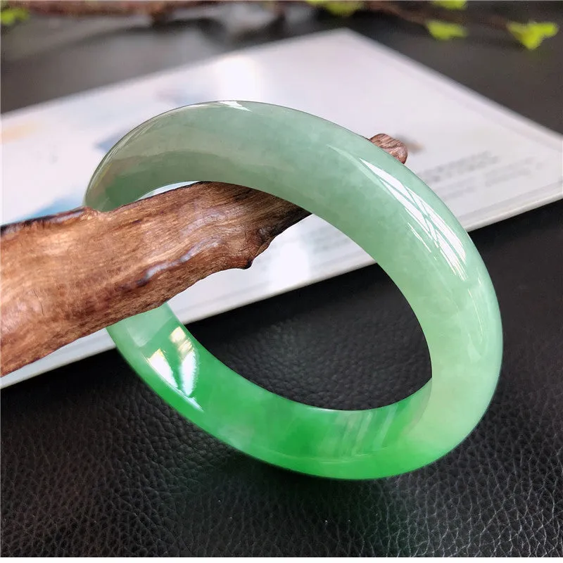 Natural Jade Bangle Jadeite Bangle Internal Diameter 58mm 00571