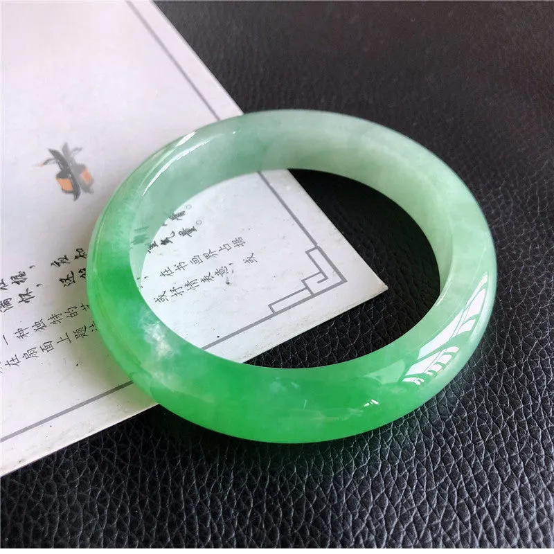 Natural Jade Bangle Jadeite Bangle Internal Diameter 58mm 00571
