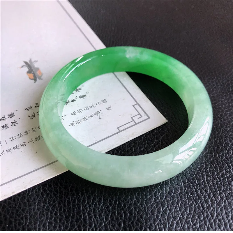 Natural Jade Bangle Jadeite Bangle Internal Diameter 58mm 00571