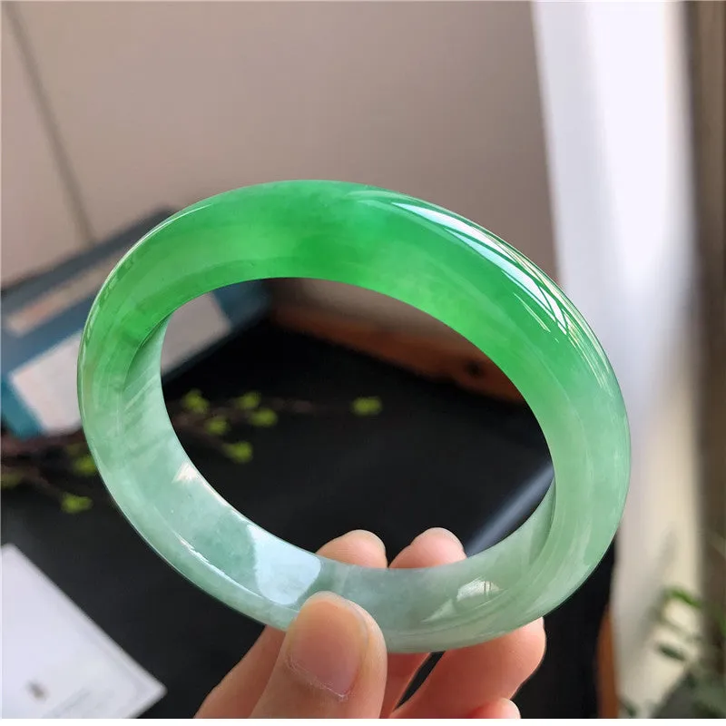 Natural Jade Bangle Jadeite Bangle Internal Diameter 58mm 00571