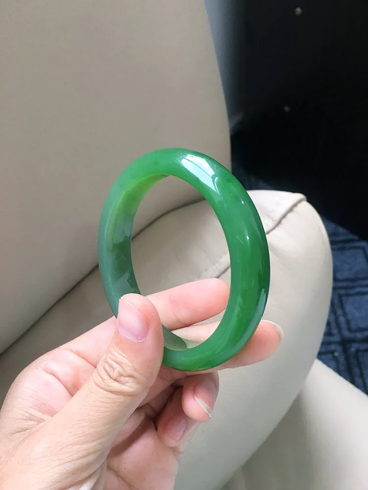 Natural Jade Bangle Nephrite Bangle Internal Diameter 55.8mm NBE029