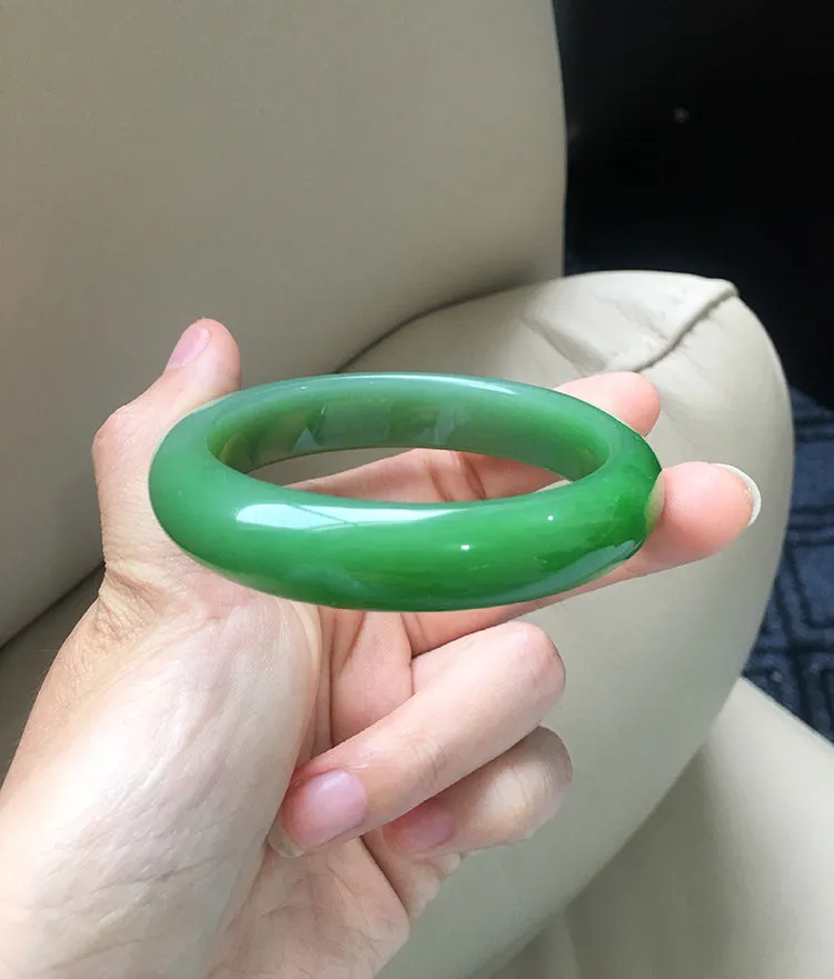 Natural Jade Bangle Nephrite Bangle Internal Diameter 55.8mm NBE029