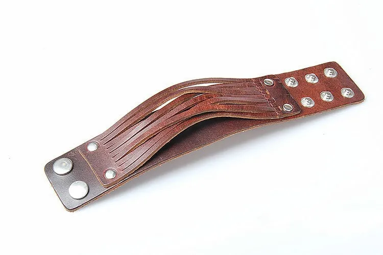 New Leather bracelet high quality punk cowhide bracelet fashion jewelry 100% genuine leather handmade jewelry
