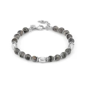 Nomination Instinct Bracelet, Grey Jasper Stone, Stainless Steel