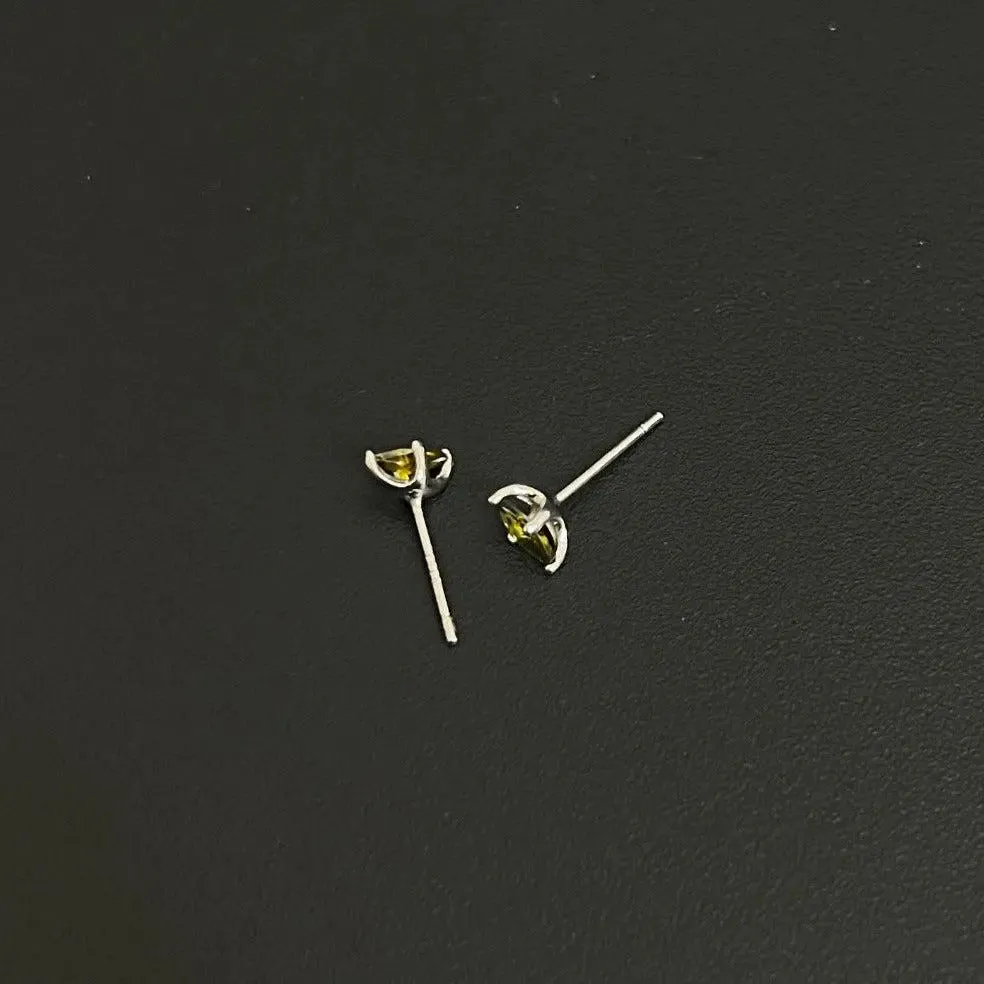 Olive Green Stud Earrings
