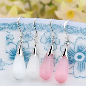 One pair of opal earrings drops new fashion long Drop earrings Jewelry for girl women