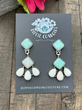 Opal Dangle Earrings- B