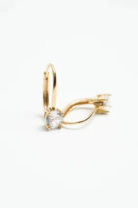 Opal Drop Zircon Earrings