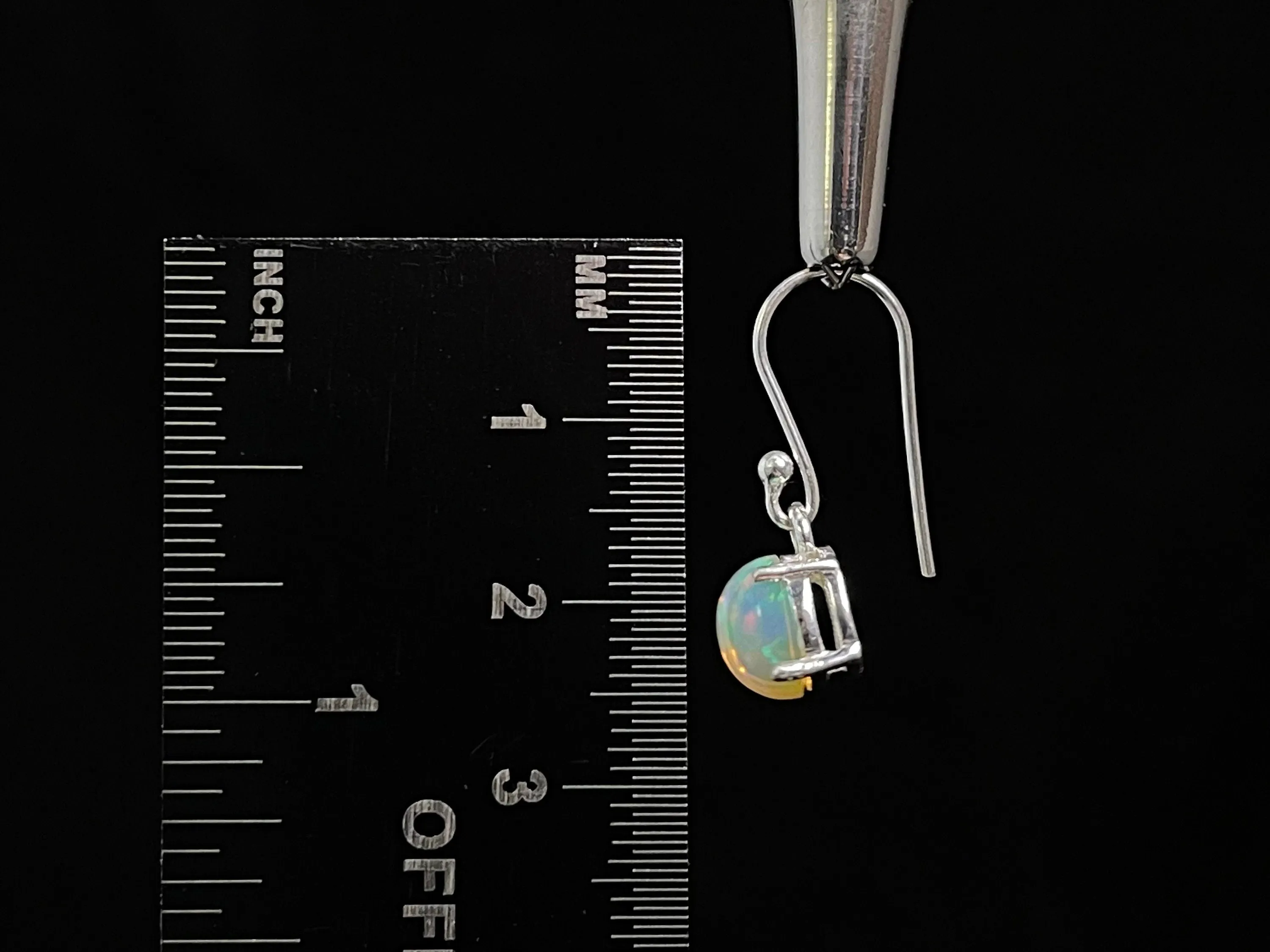 OPAL Earrings - Sterling Silver, Opal Earrings Dangle, Birthstone Jewelry, Welo Opal, 49144