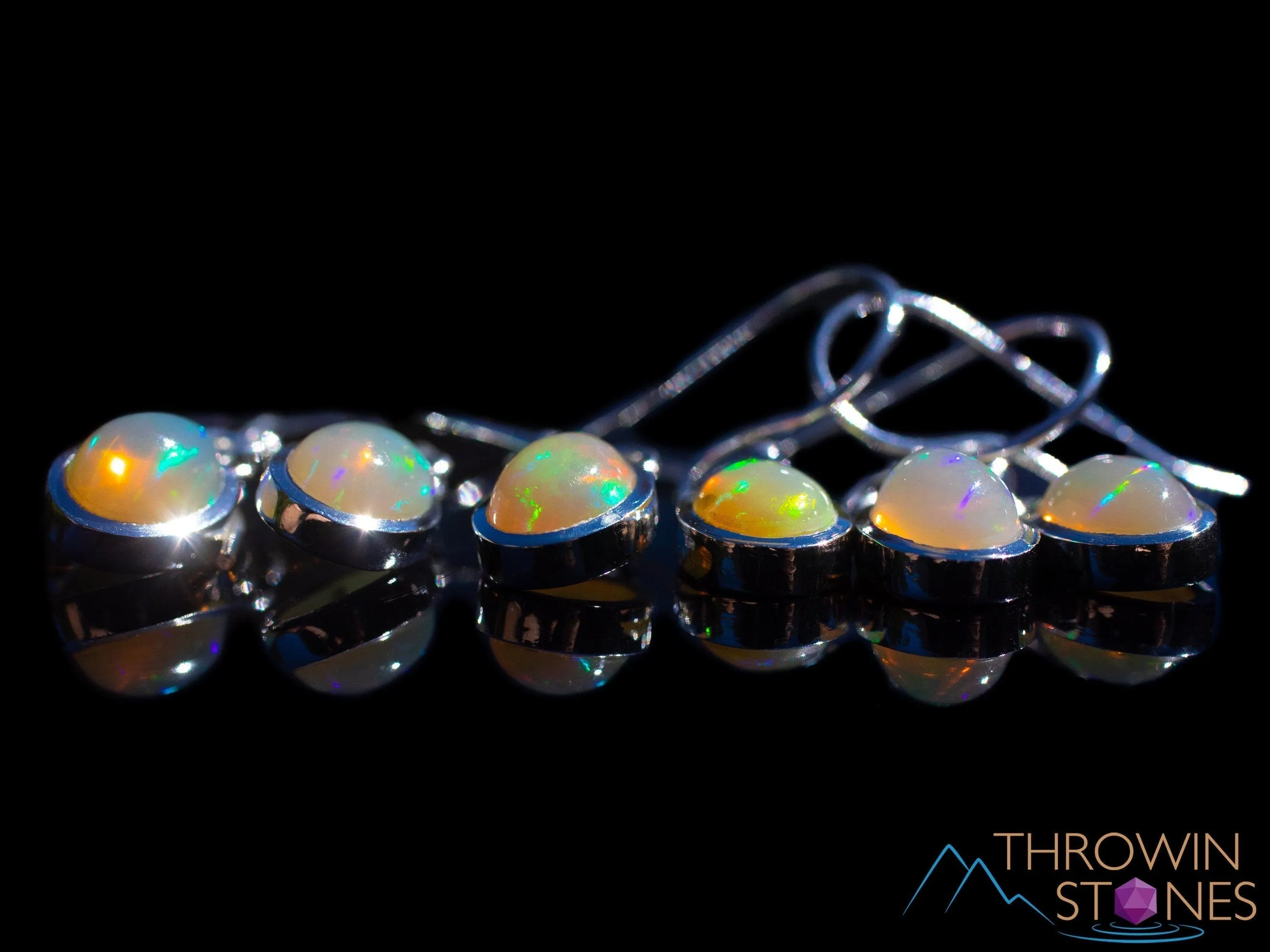OPAL Earrings - Sterling Silver, Opal Earrings Dangle, Birthstone Jewelry, Welo Opal, E1922