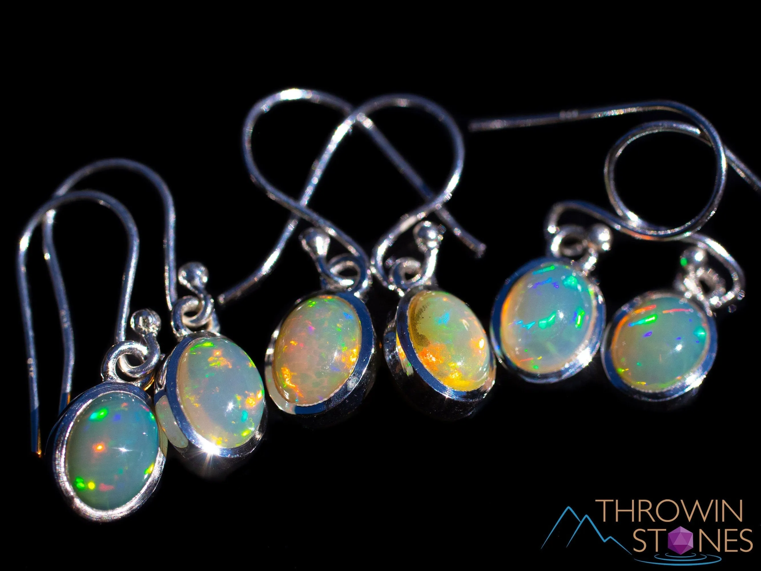 OPAL Earrings - Sterling Silver, Opal Earrings Dangle, Birthstone Jewelry, Welo Opal, E1922