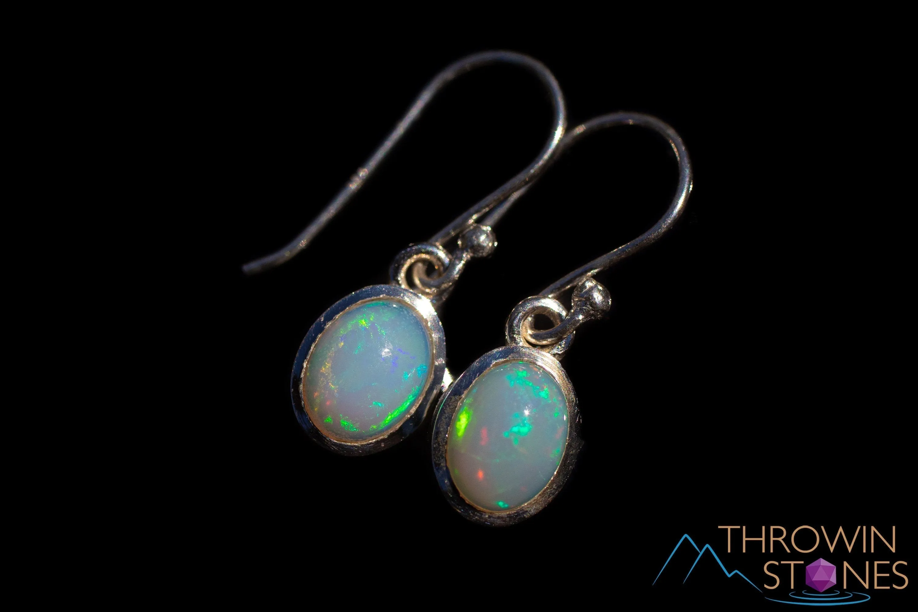 OPAL Earrings - Sterling Silver, Opal Earrings Dangle, Birthstone Jewelry, Welo Opal, E1922