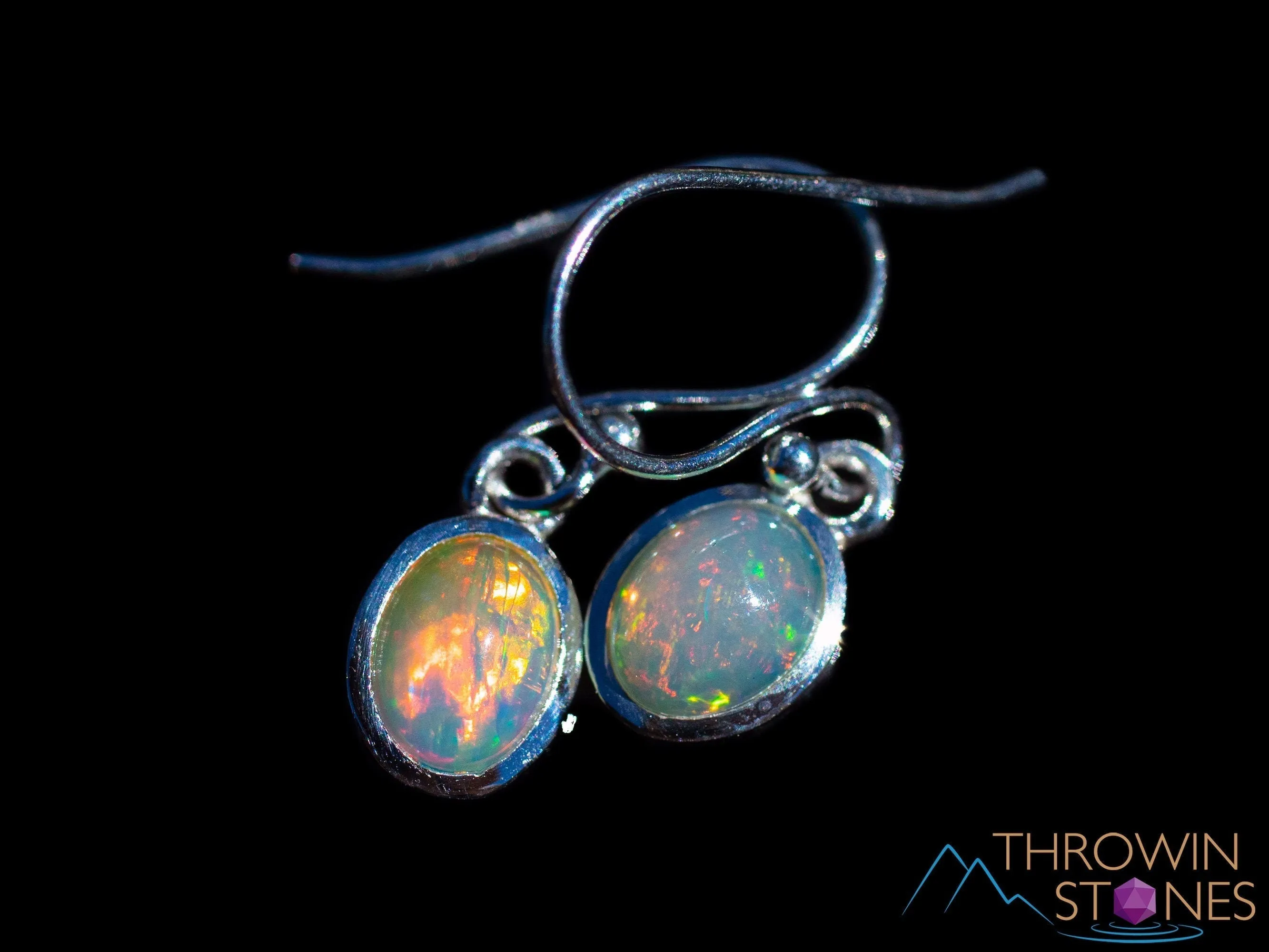 OPAL Earrings - Sterling Silver, Opal Earrings Dangle, Birthstone Jewelry, Welo Opal, E1922
