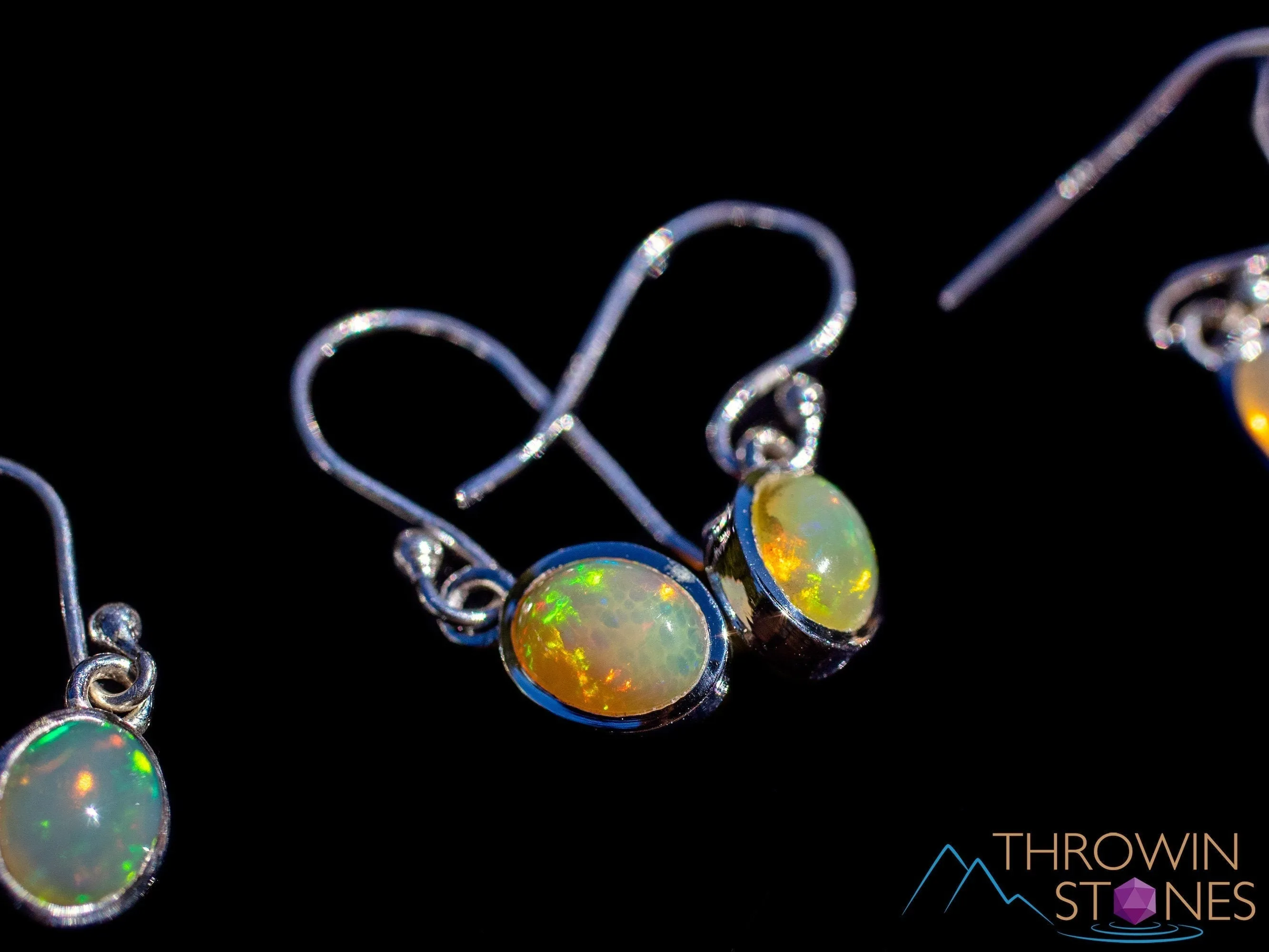 OPAL Earrings - Sterling Silver, Opal Earrings Dangle, Birthstone Jewelry, Welo Opal, E1922