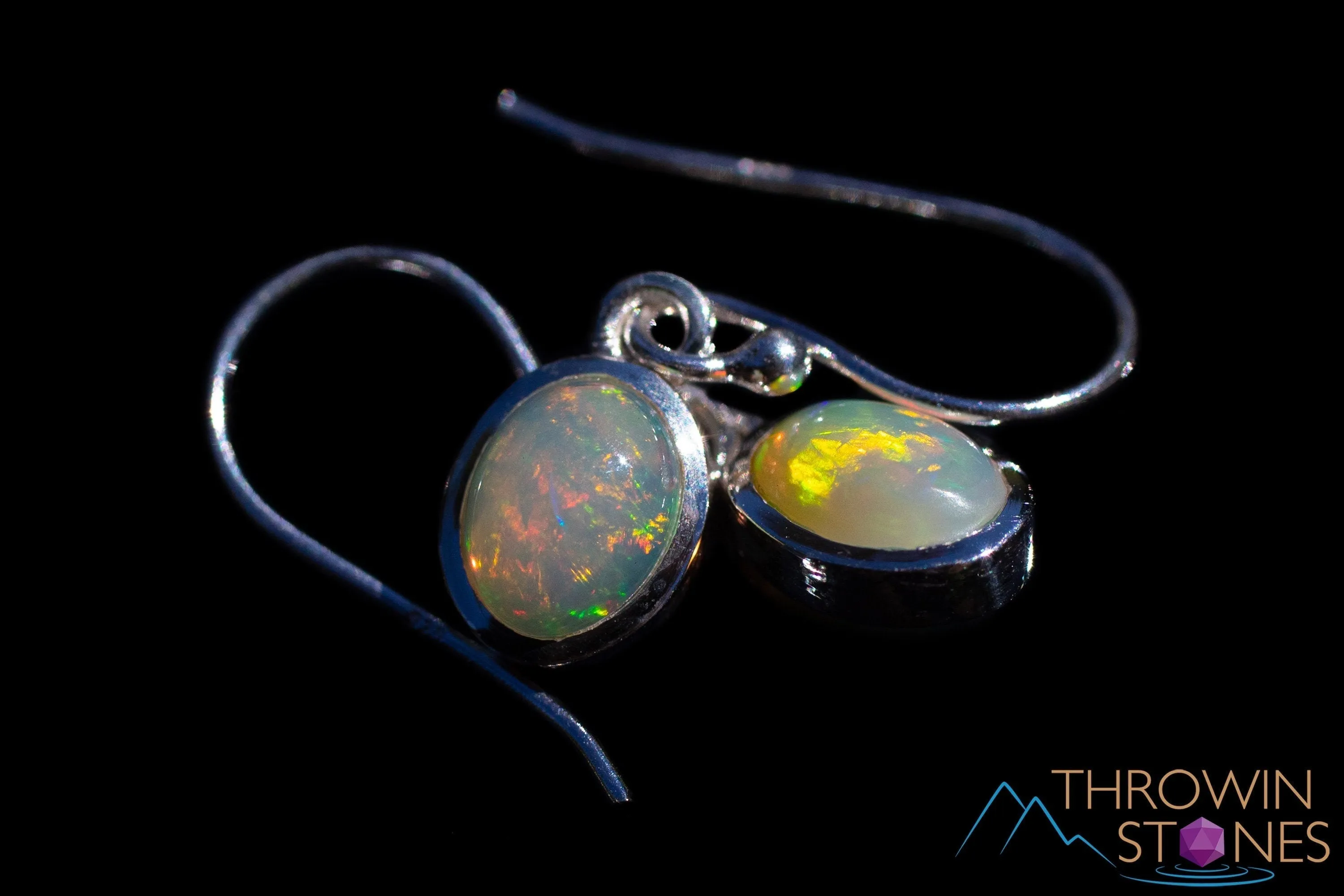 OPAL Earrings - Sterling Silver, Opal Earrings Dangle, Birthstone Jewelry, Welo Opal, E1922
