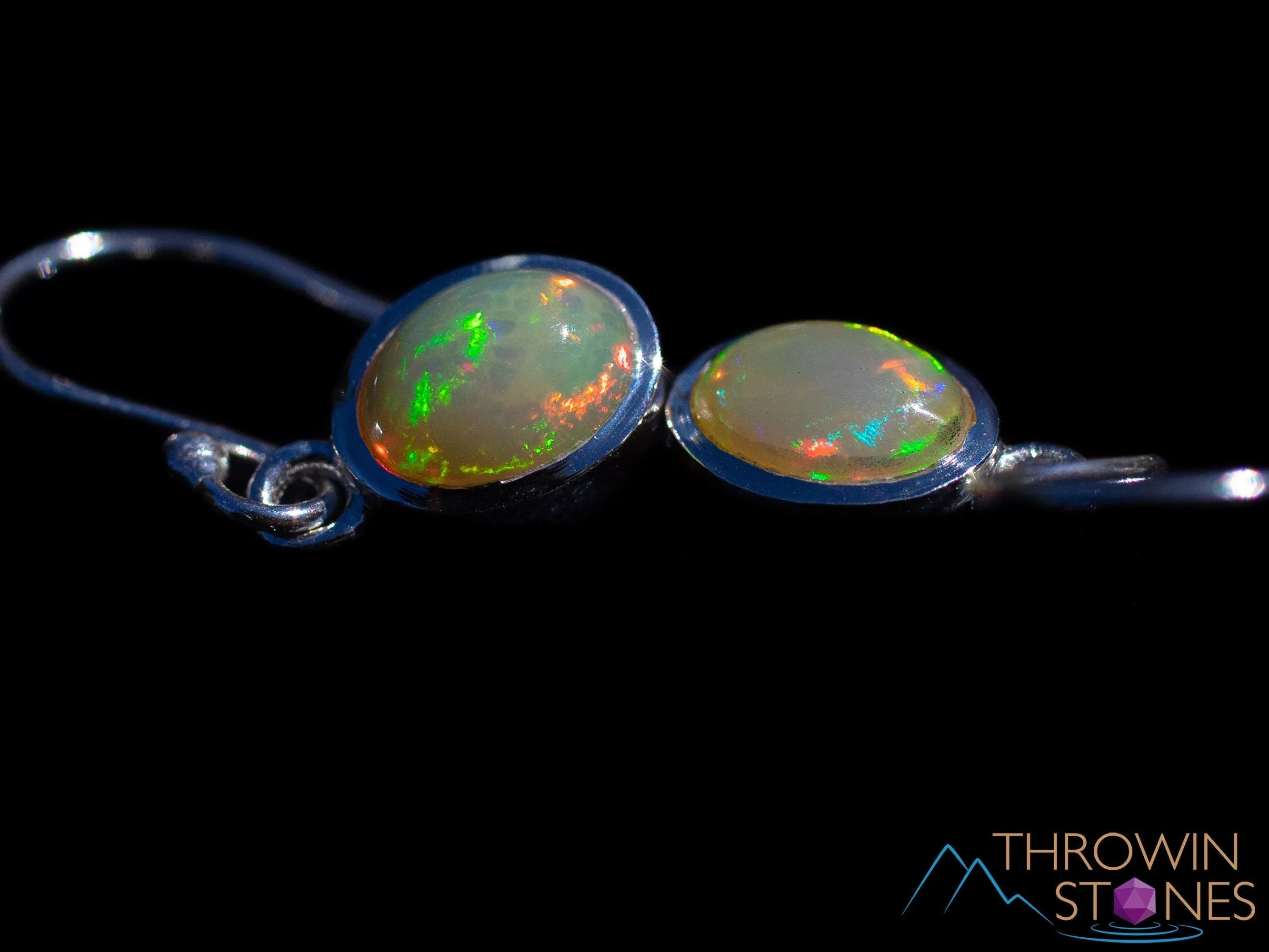 OPAL Earrings - Sterling Silver, Opal Earrings Dangle, Birthstone Jewelry, Welo Opal, E1922