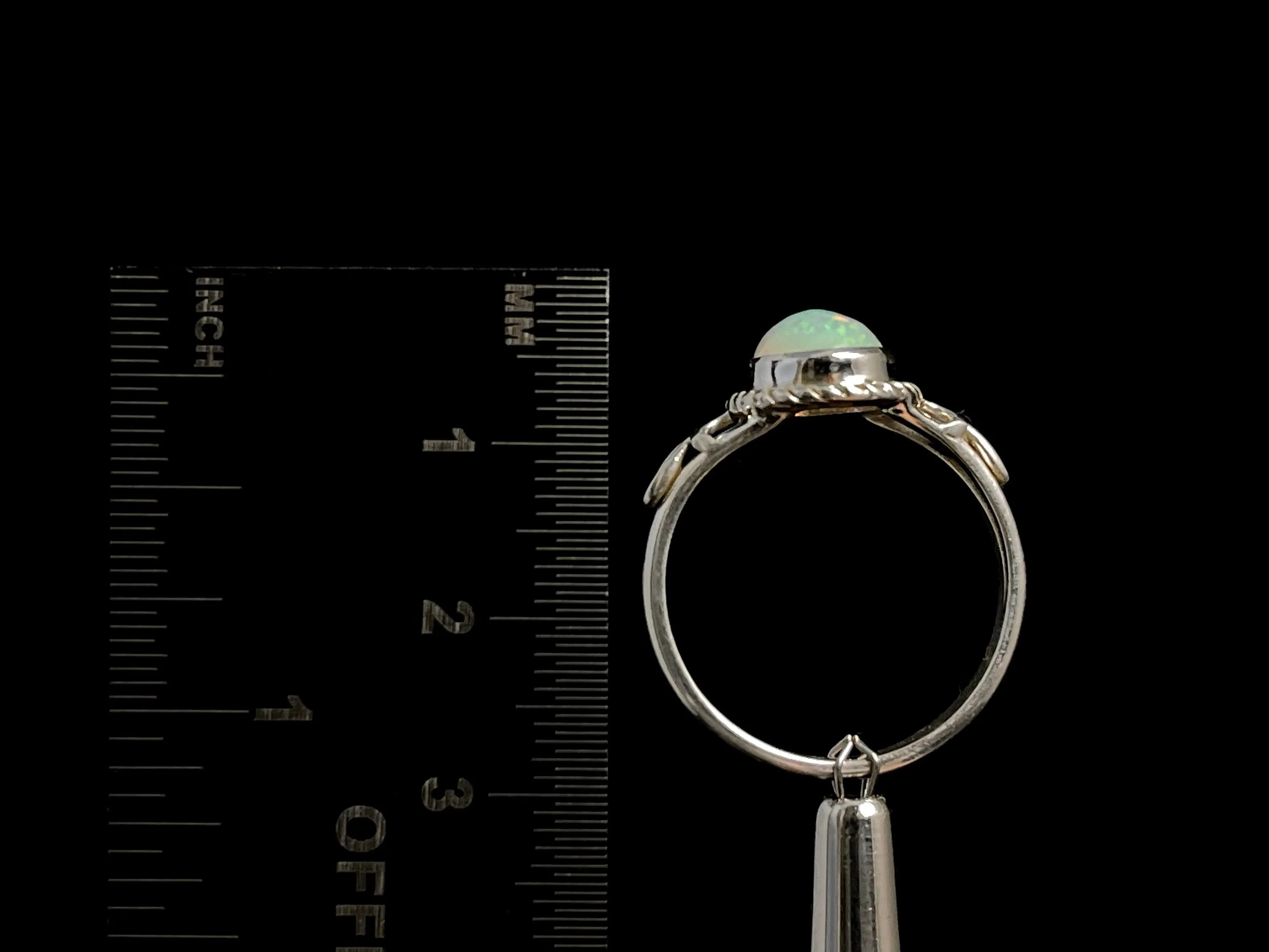 OPAL RING - Sterling Silver, Size 10 - Ethiopian Opal Rings for Women, Bridal Jewelry, Welo Opal, 49160