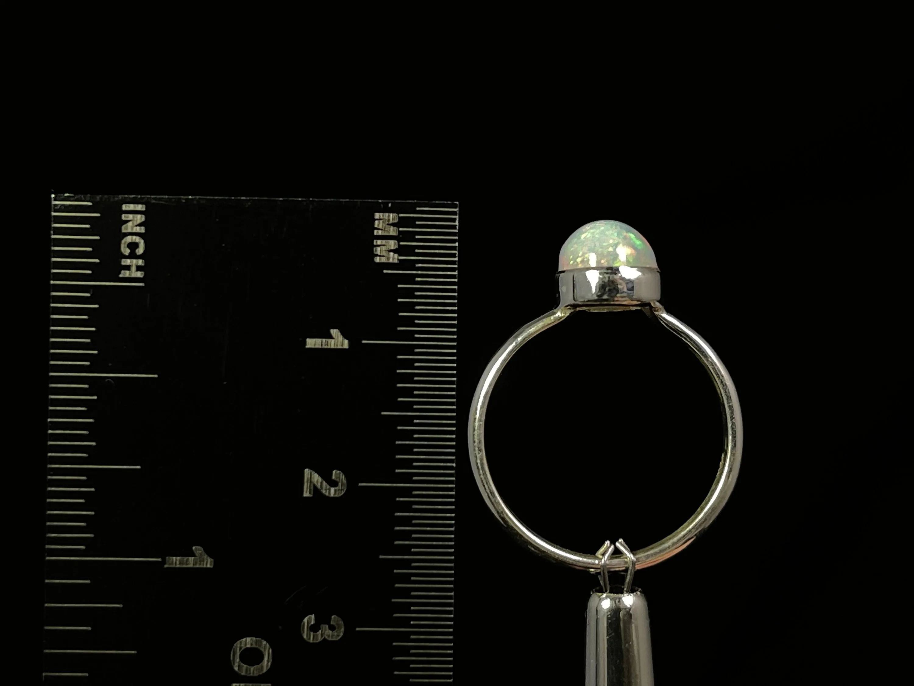 OPAL RING - Sterling Silver, Size 6.5 - Dainty Opal Ring, Opal Jewelry, Welo Opal, 49294