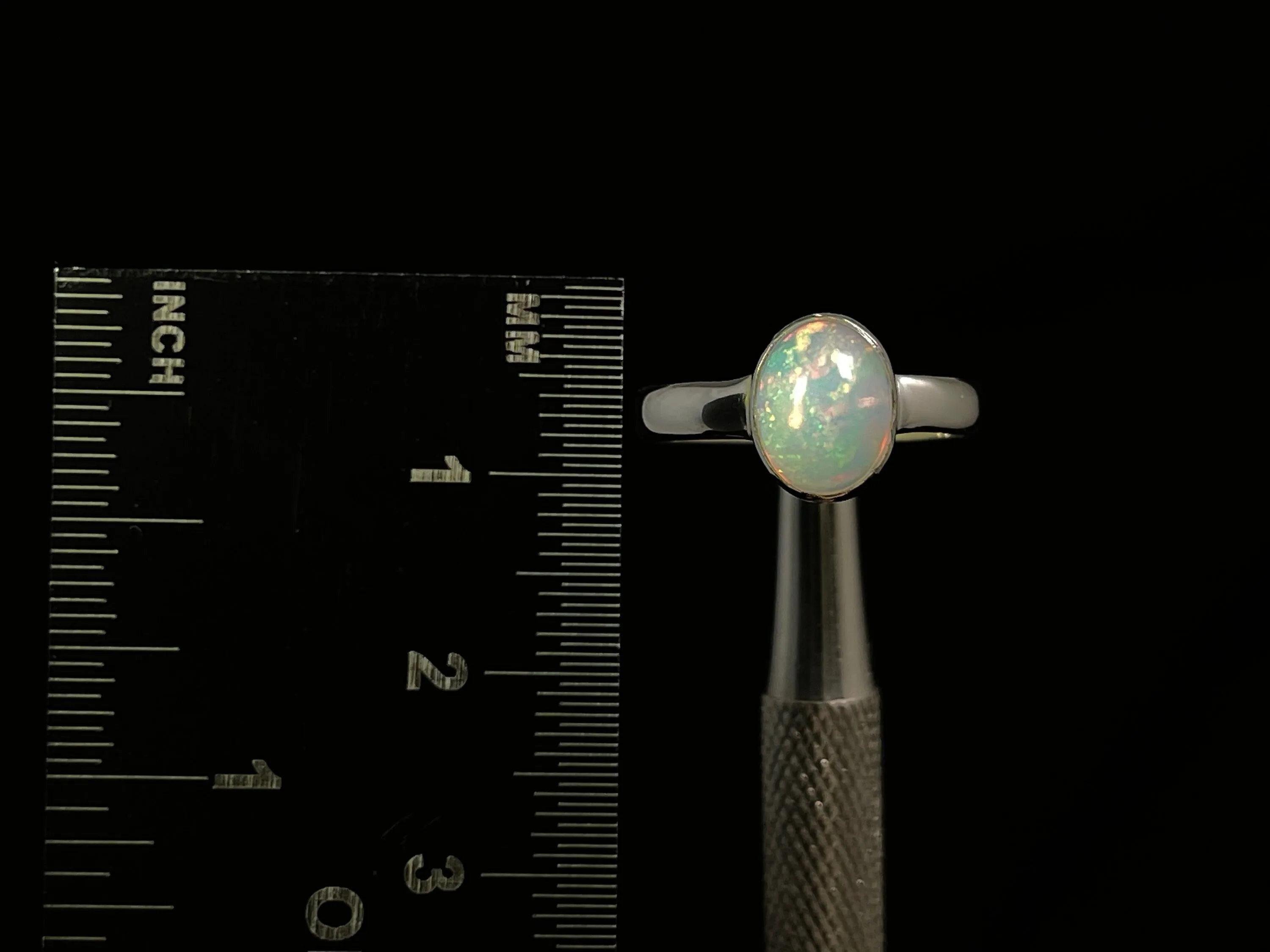 OPAL RING - Sterling Silver, Size 6.5 - Dainty Opal Ring, Opal Jewelry, Welo Opal, 49294