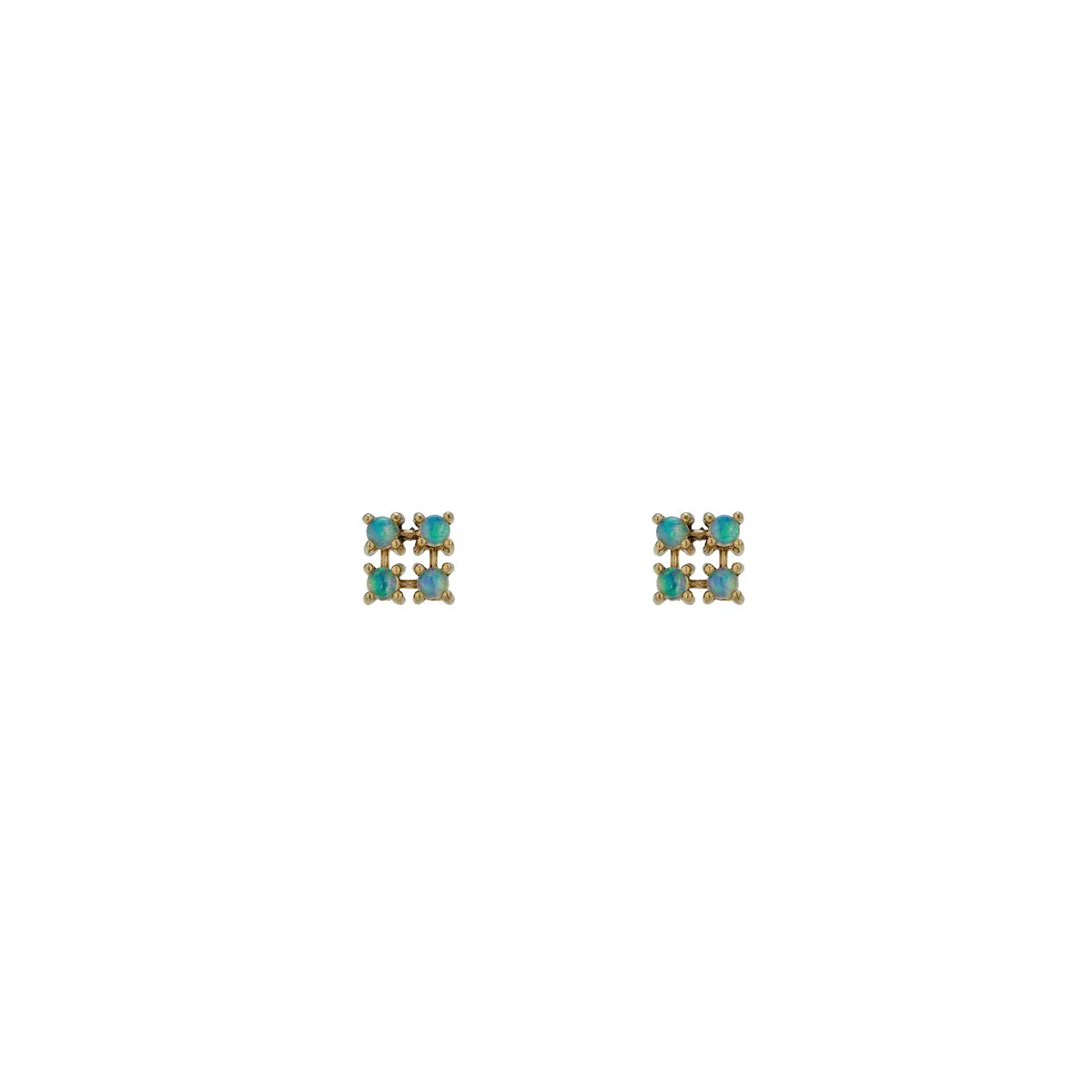 Opal Square Stud Earrings