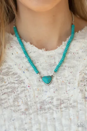 Open Door Jewelry - Country Sweetheart - Blue Necklace - Paparazzi Accessories