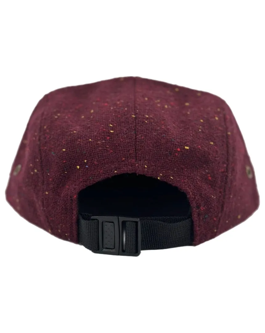 Overload Mini Box Logo Strap Back Hat - Red Tweed