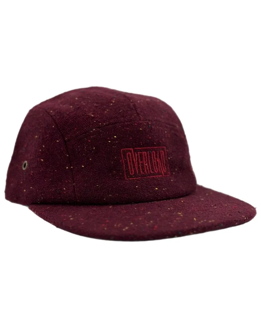 Overload Mini Box Logo Strap Back Hat - Red Tweed