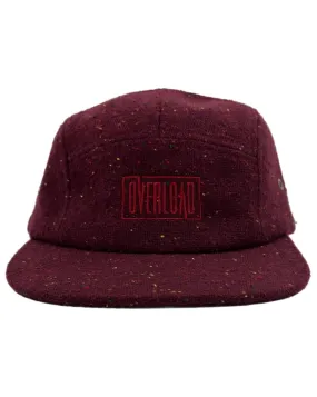 Overload Mini Box Logo Strap Back Hat - Red Tweed