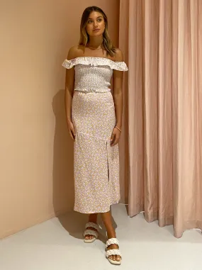 Ownley Peony Skirt in Disty Floral