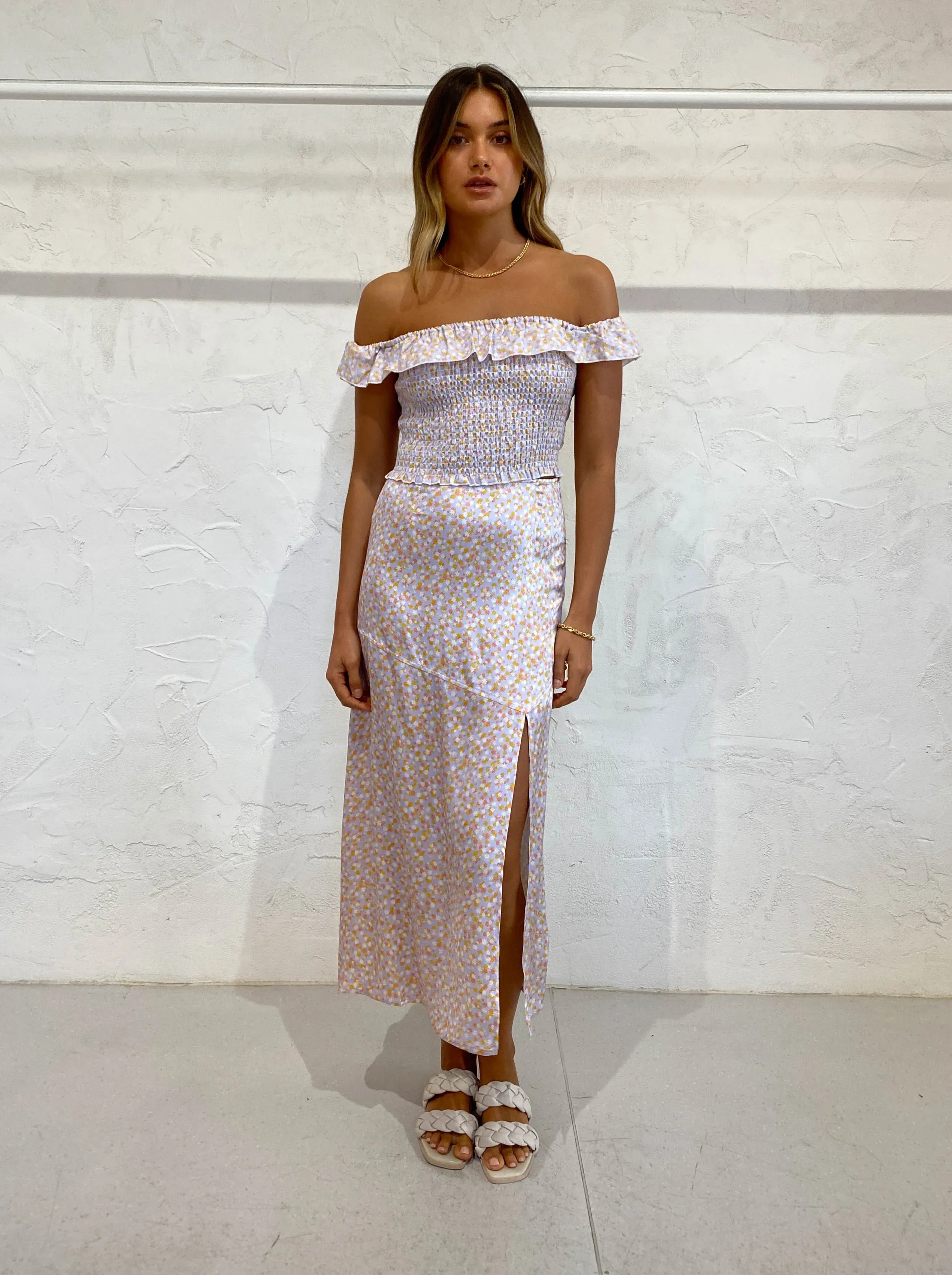 Ownley Peony Skirt in Disty Floral