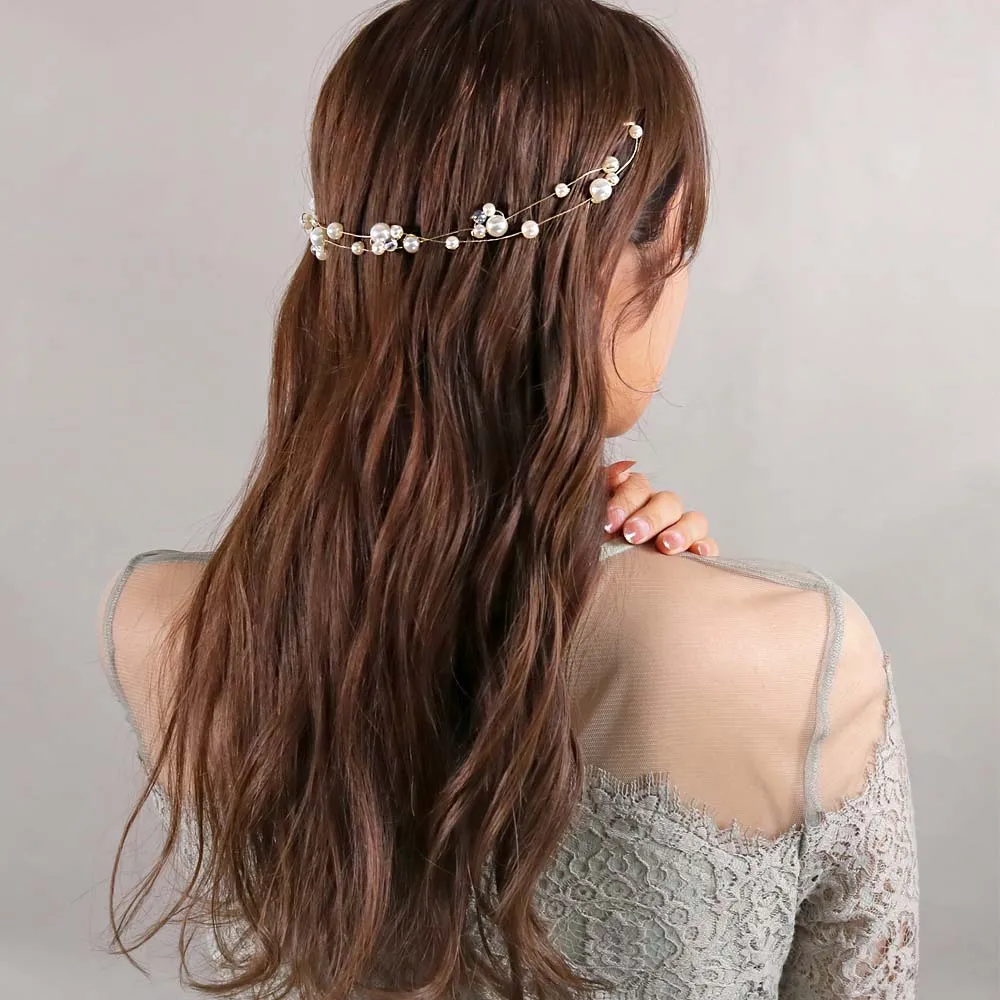Pearl Cluster Hair Vine
