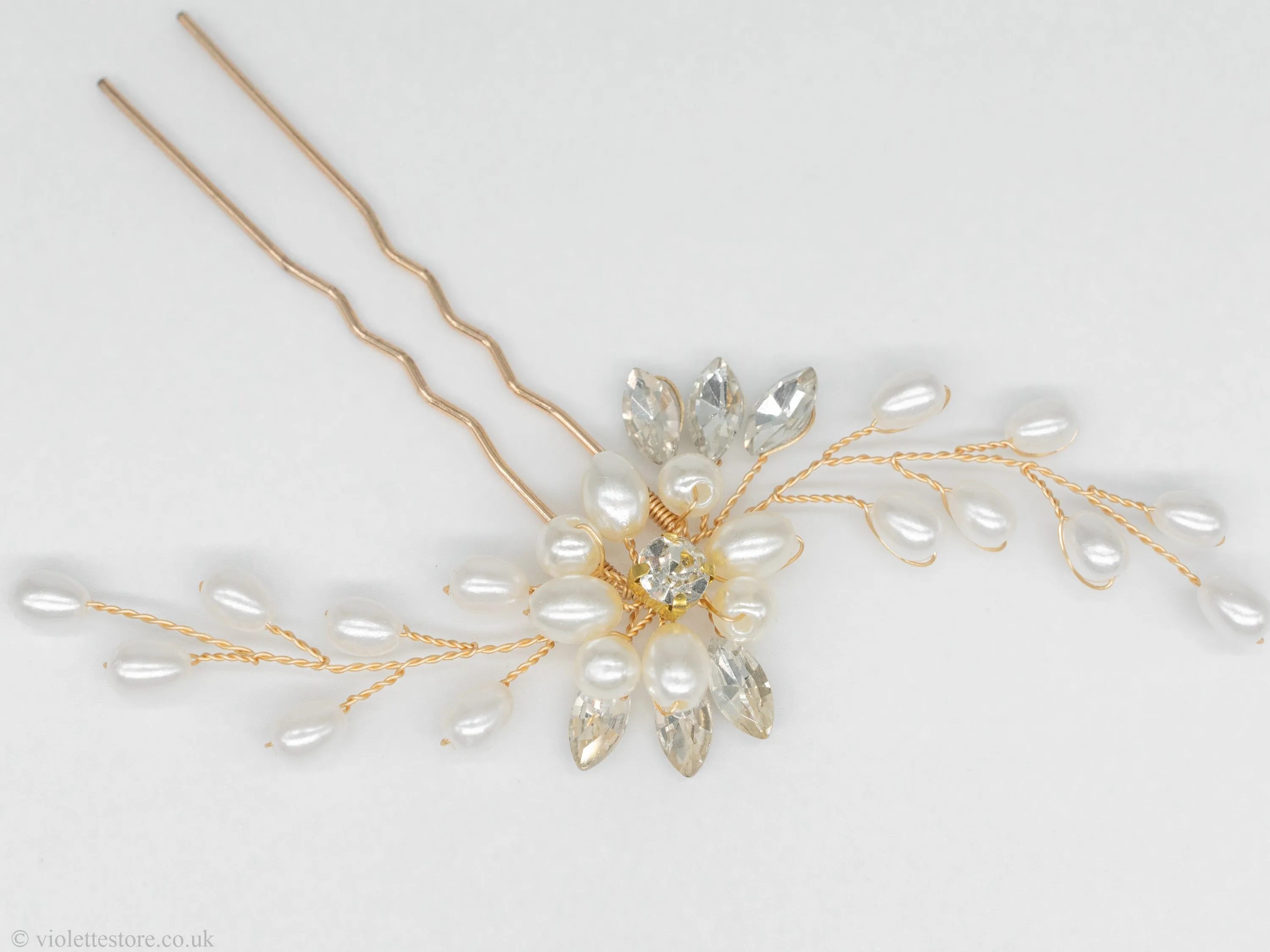 Pearl Gold Hair Pins