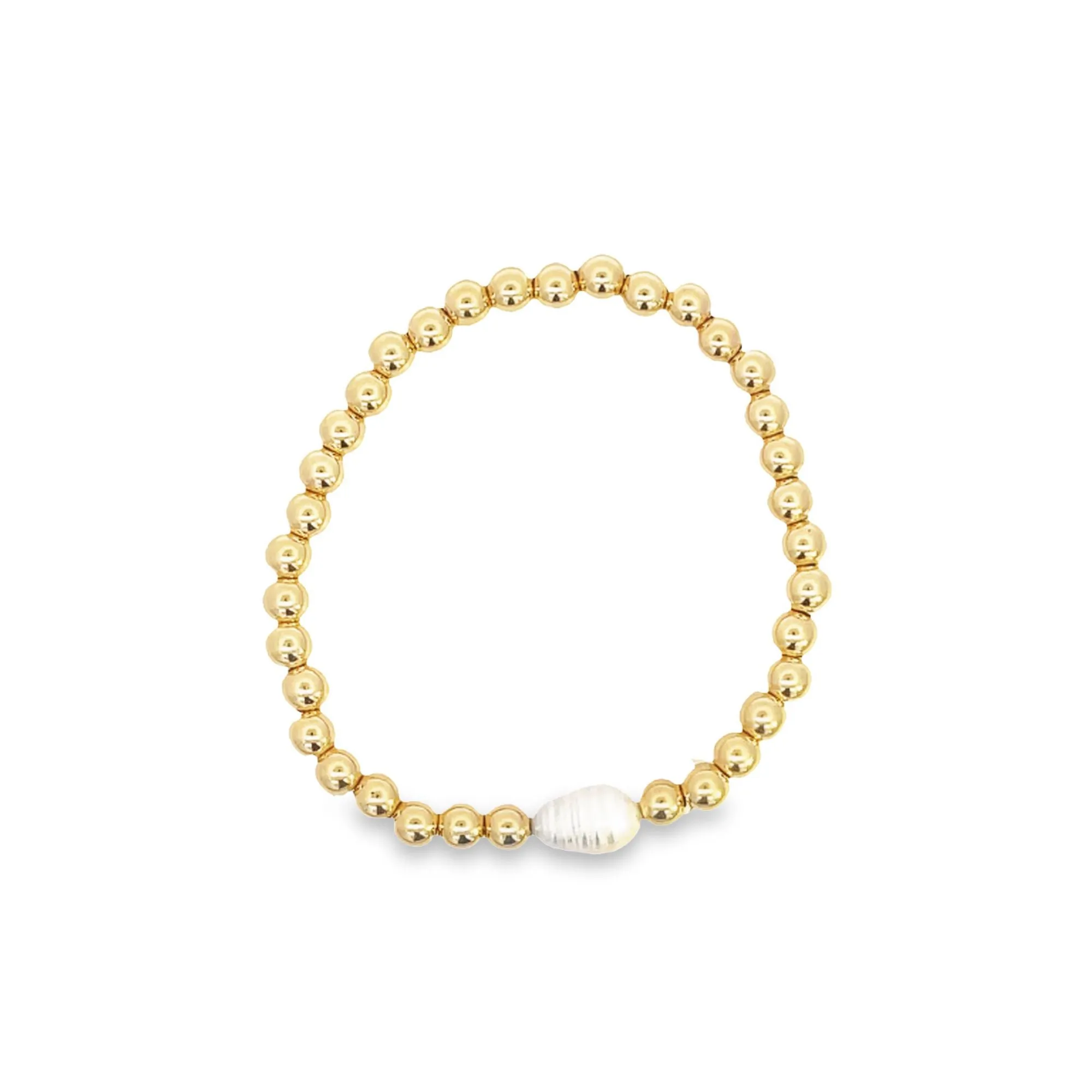 Pearl Stretchy Bead Bracelet (I546)