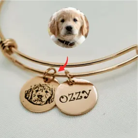 Personalized Dog Bracelet - Pet Photo Bracelet, Personalized Dog Memorial Bracelet by Cushy Pups