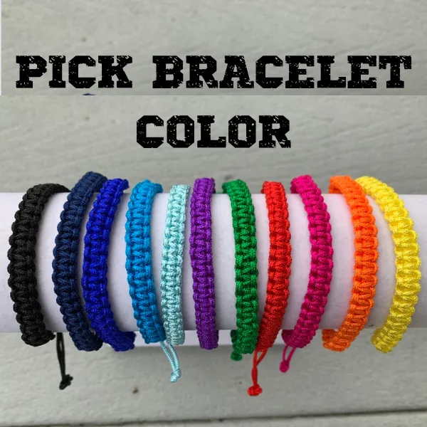 Personalized Engraved Piano Bar Rope Bracelet