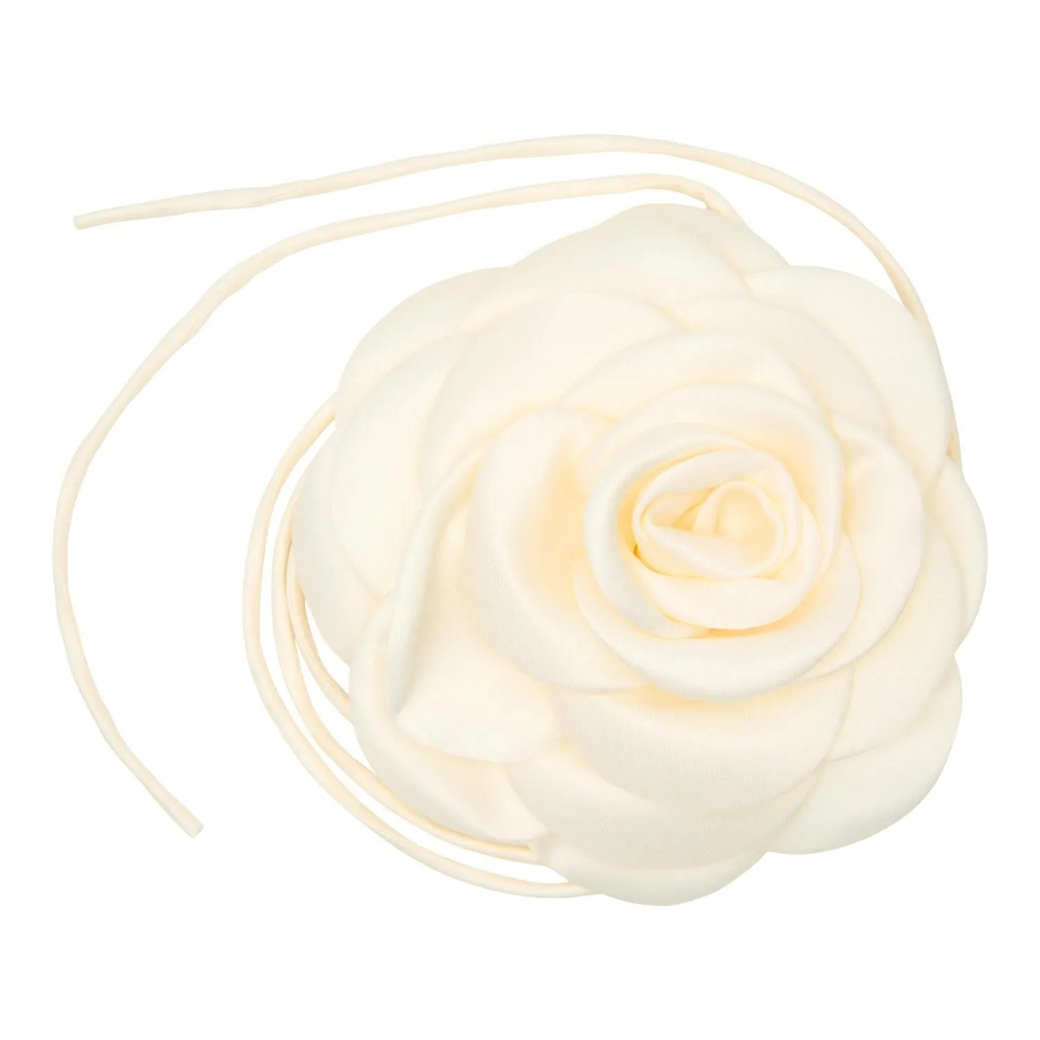 Pico Copenhagen - Giant Satin Rose String - Ivory