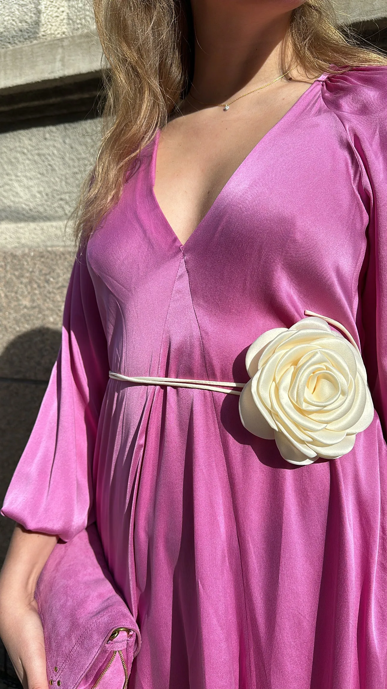 Pico Copenhagen - Giant Satin Rose String - Ivory