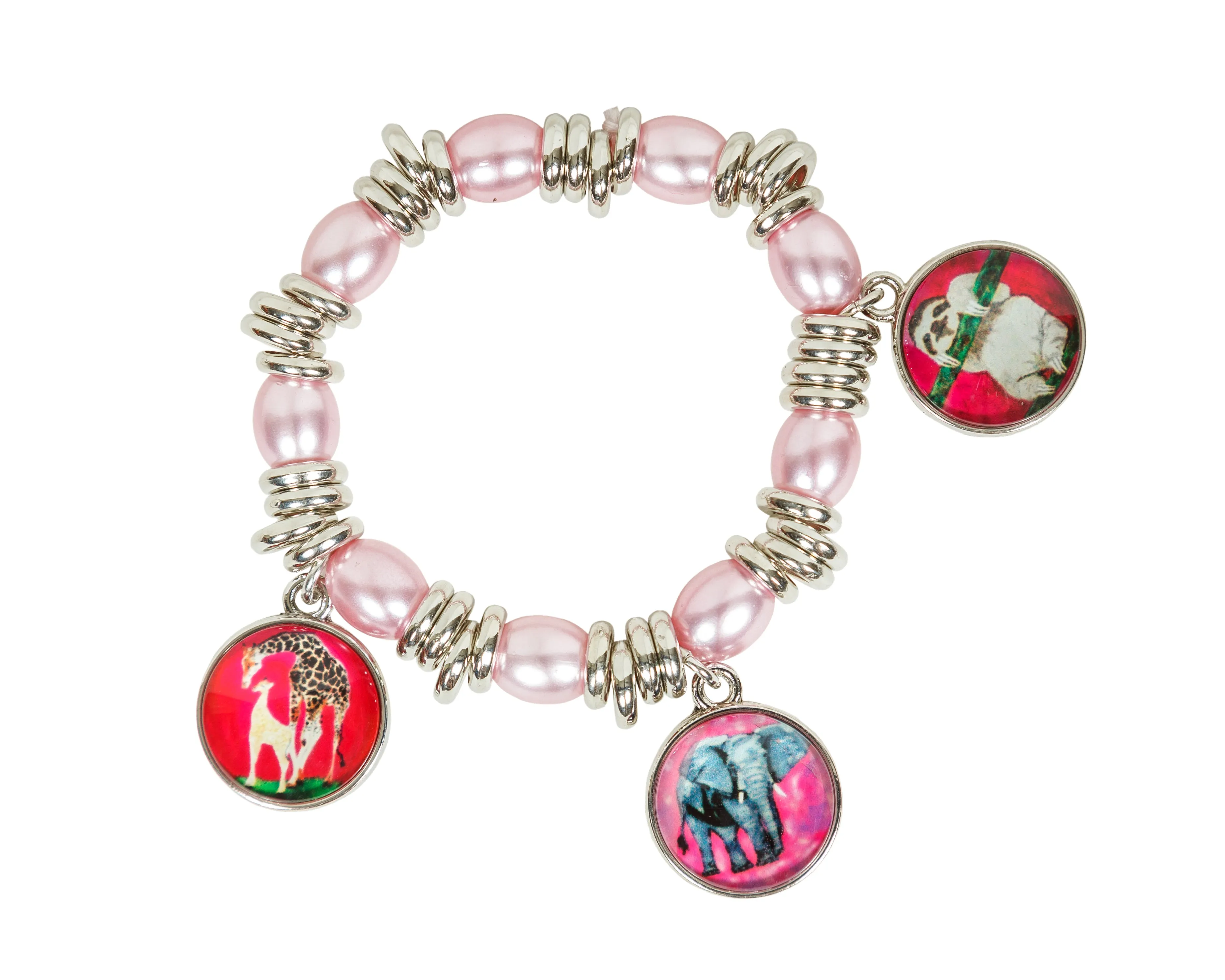 Pink Animal Charm Bracelet