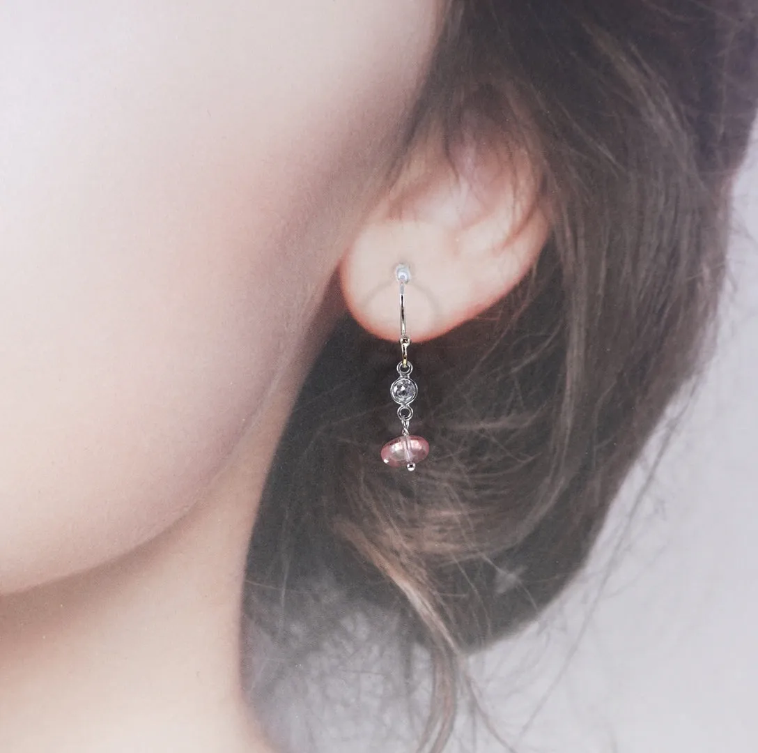 Pink Lotus Necklace and Earrings Set