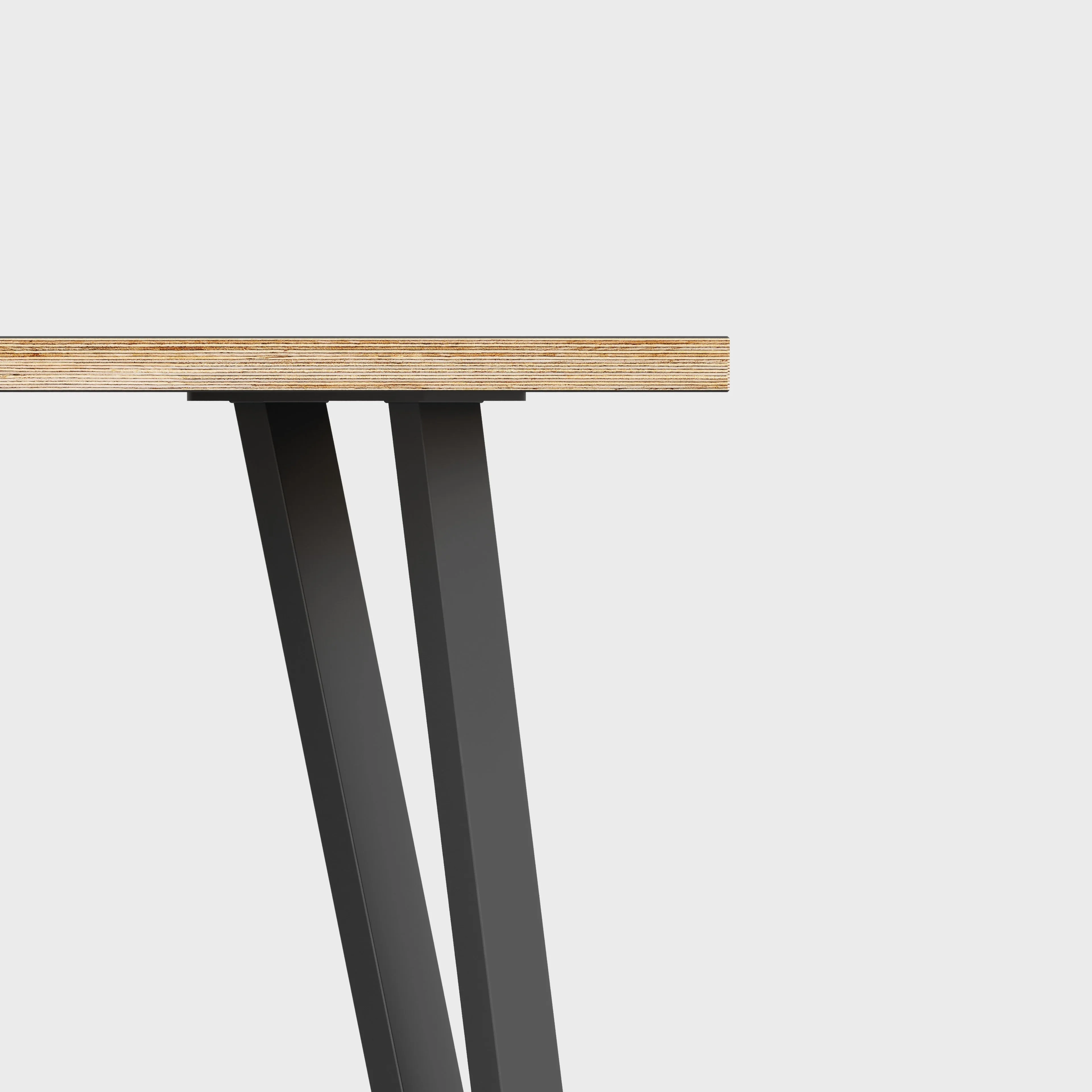 Plywood Coffee Table with Black Box Hairpin Legs - Formica Levante Orange - 1200(w) x 600(d) x 425(h)