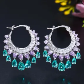 Popular TasselsEarrings for Wedding, Crystals Dangle Earring for Bride, Women Girl Gift SZE0342