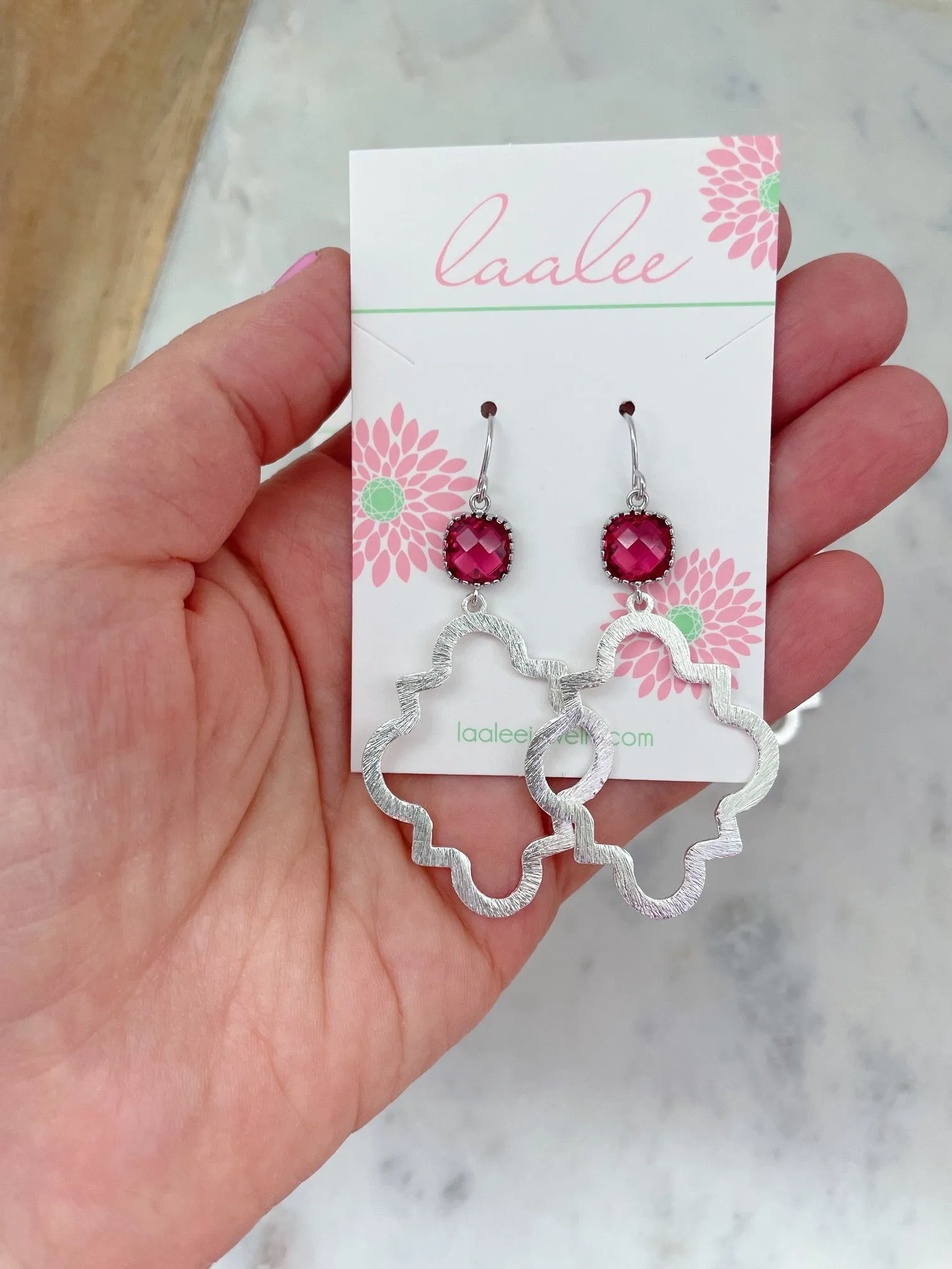 Quatrefoil Silver Earrings