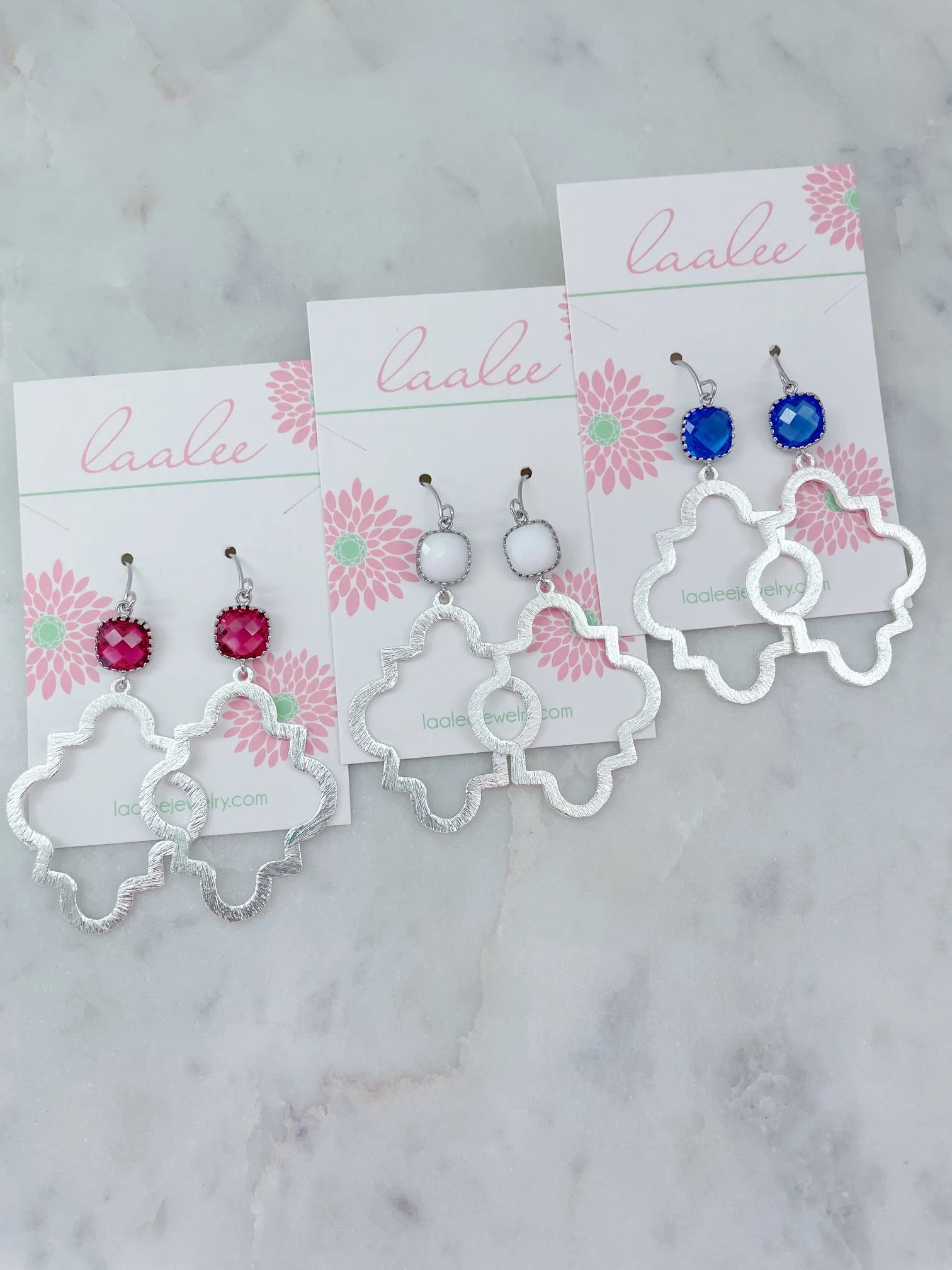 Quatrefoil Silver Earrings