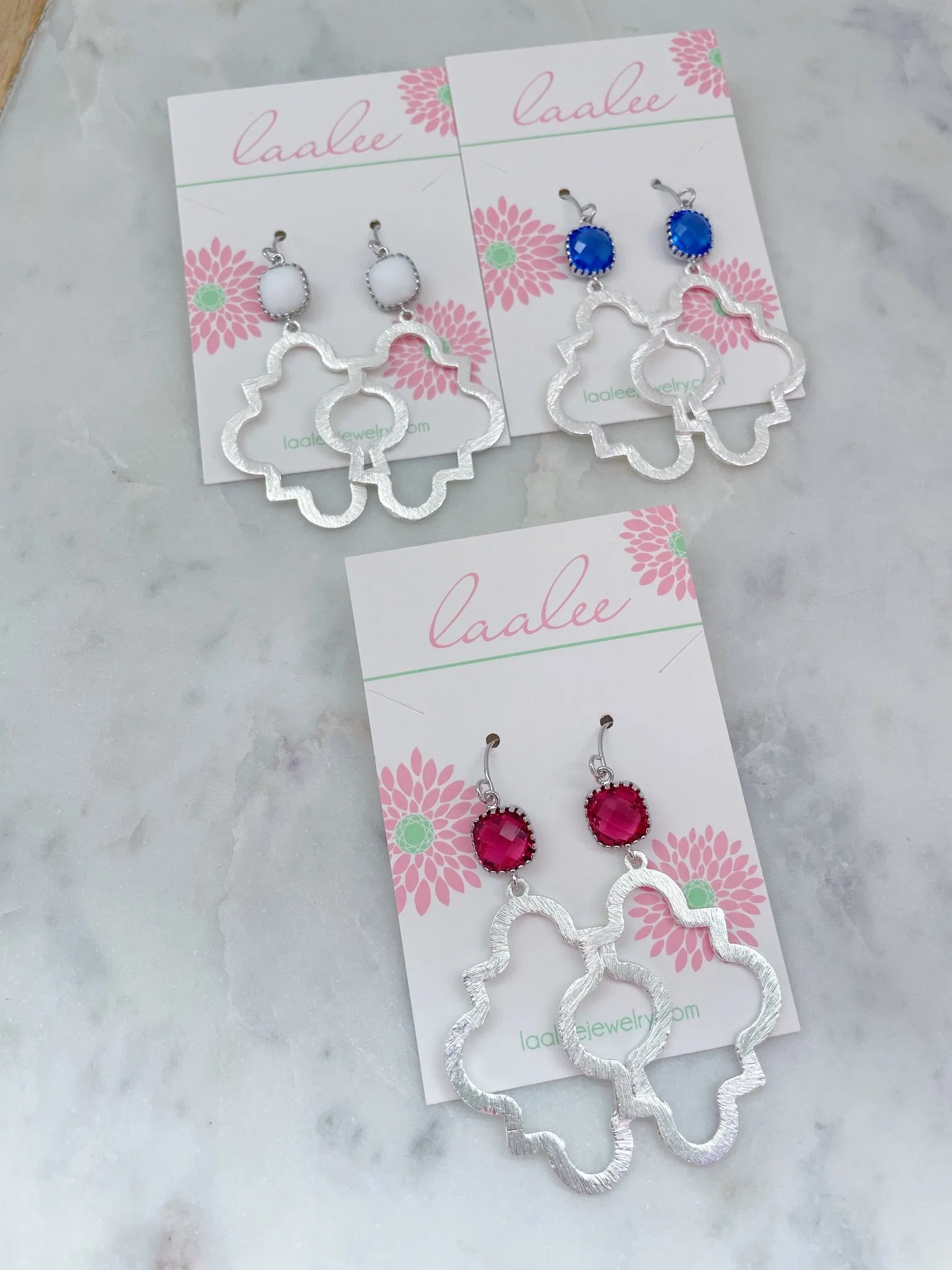 Quatrefoil Silver Earrings