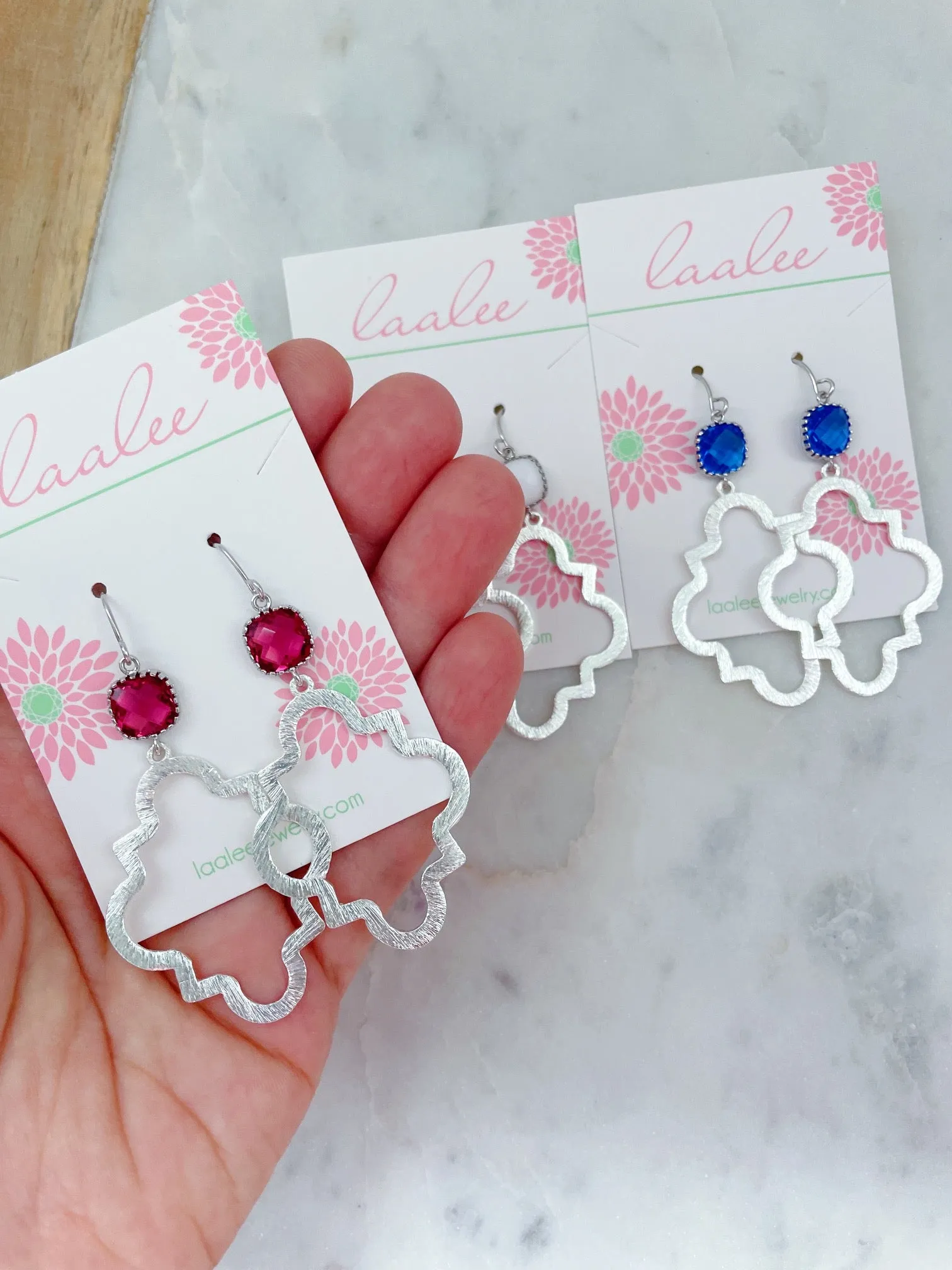 Quatrefoil Silver Earrings