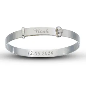 "Baby's First Diamond" Baby Bangle, Personalised Bracelet (0-1 years)