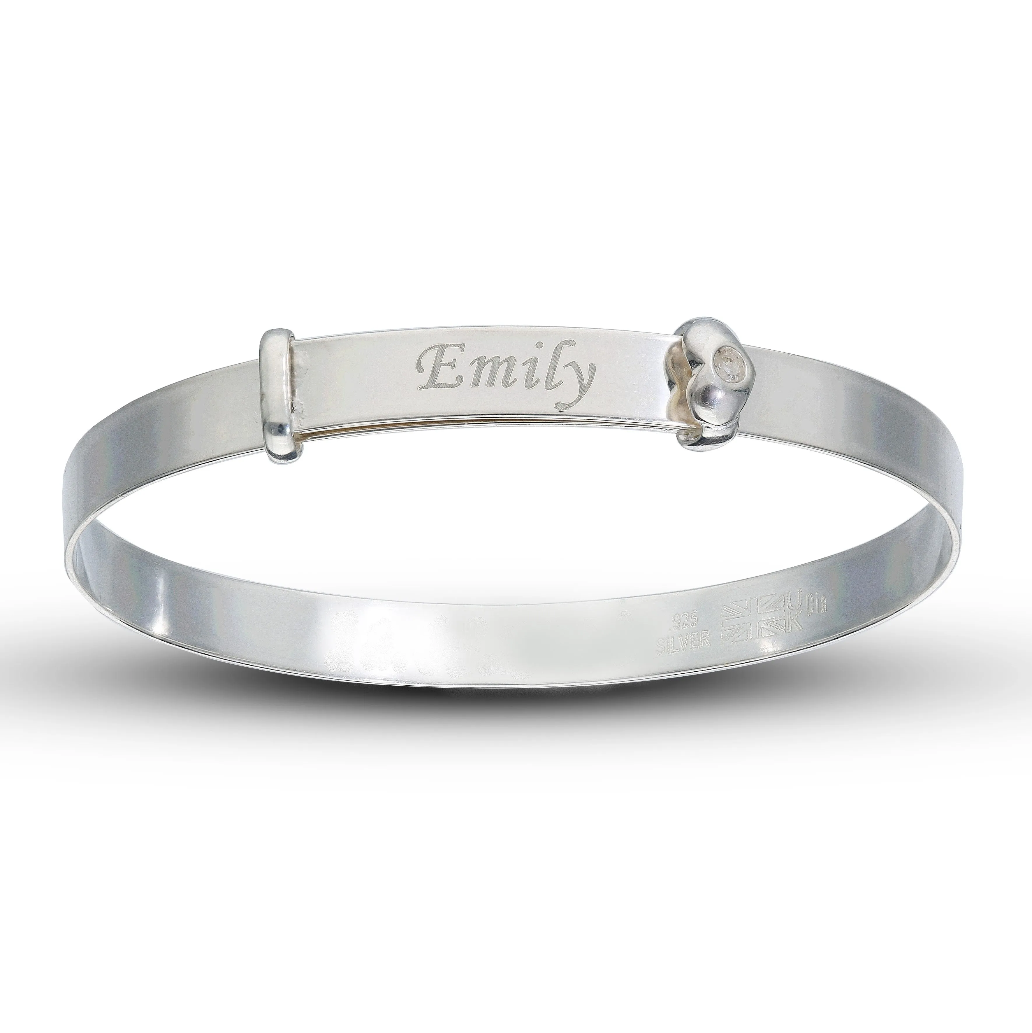 "Baby's First Diamond" Baby Bangle, Personalised Bracelet (0-1 years)