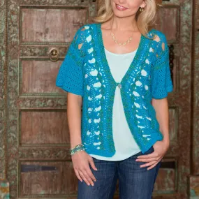 Red Heart Crochet Hairpin Lace Vest