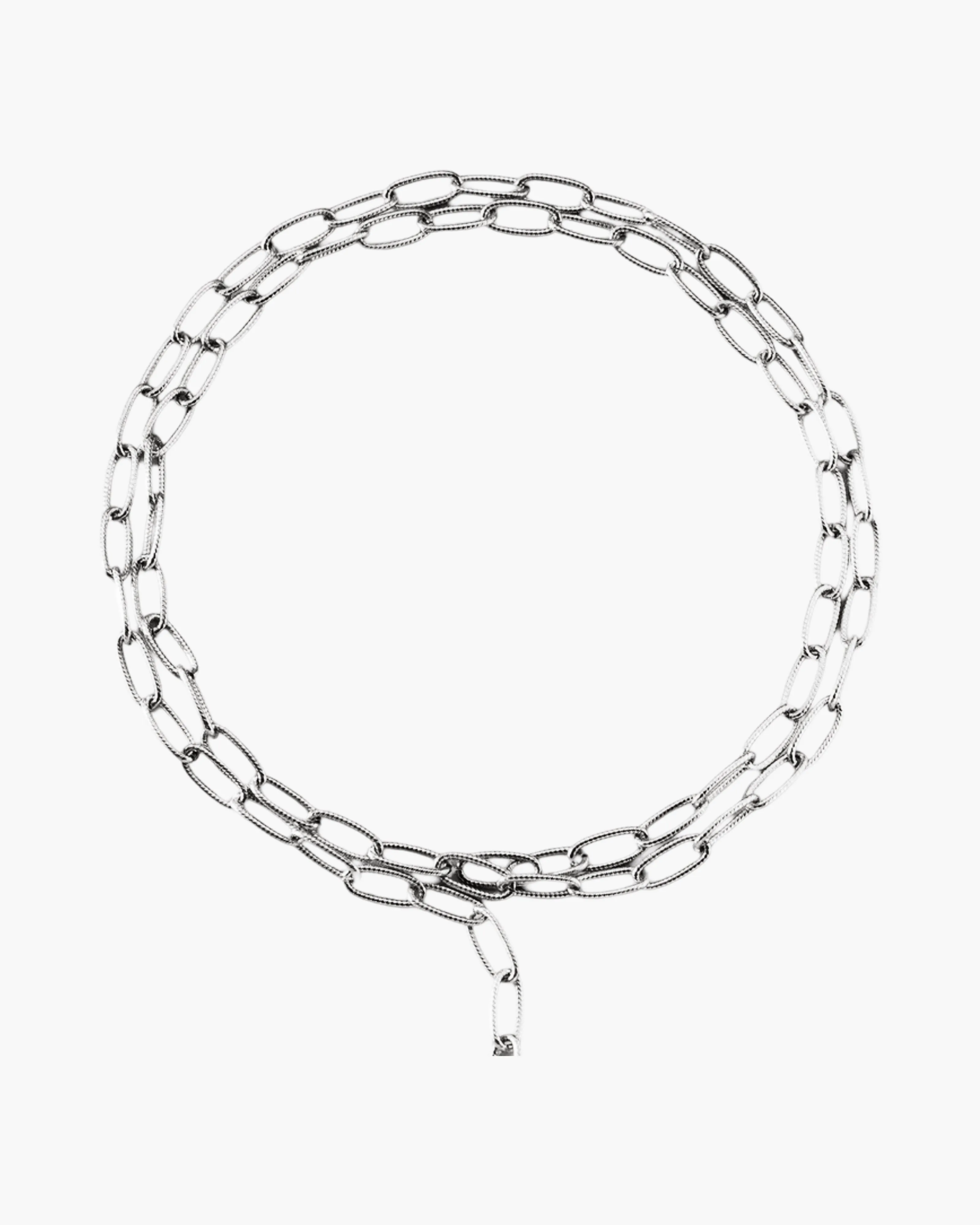 Rigged Silver Link Chain Hat Accessory